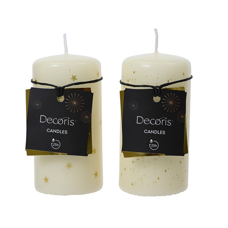 Candela Decoris Bianco Ø 5 x 10 cm Candela Decoris Bianco Ø 5 x 10 cm