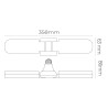 Lampadina LED EDM 98908 15 W E27 1521 Lm 35,5 x 6,3 x 8,6 cm Multidirezionale (6500 K)