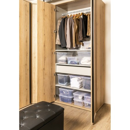 Secchio contenitore Mondex space box 4 h 34,5l Trasparente polipropilene 34,5 L 42 x 35 x 33 cm