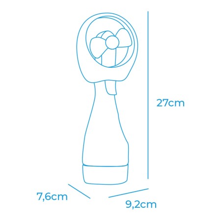 Mini Ventilarore Portatile EDM 33979 Bottiglia per nebulizzare