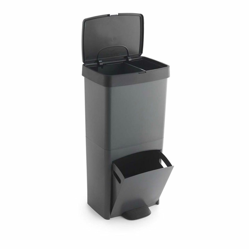 Secchio per Raccolta Differenziata SP Berner Antracite 10 L 30 L x 2 Plastica 3 Compartimenti (1 Unità) Secchio per Raccolta Differenziata SP Berner Antracite 10 L 30 L x 2 Plastica 3 Compartimenti (1 Unità)