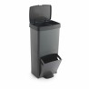 Secchio per Raccolta Differenziata SP Berner Antracite 10 L 30 L x 2 Plastica 3 Compartimenti (1 Unità)