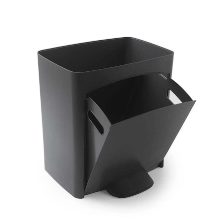 Secchio per Raccolta Differenziata SP Berner Antracite 10 L 30 L x 2 Plastica 3 Compartimenti (1 Unità)