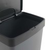 Secchio per Raccolta Differenziata SP Berner Antracite 10 L 30 L x 2 Plastica 3 Compartimenti (1 Unità)