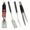 Utensili per barbecue Nero 3 Pezzi
