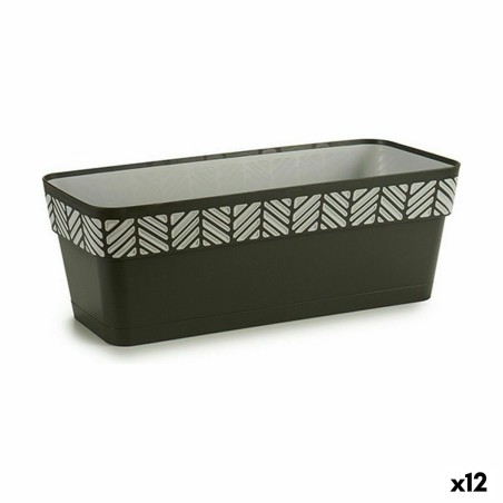 Vaso rettangolare da Balcone Stefanplast Orfeo Antracite Plastica 18 x 17 x 49,5 cm (12 Unità)