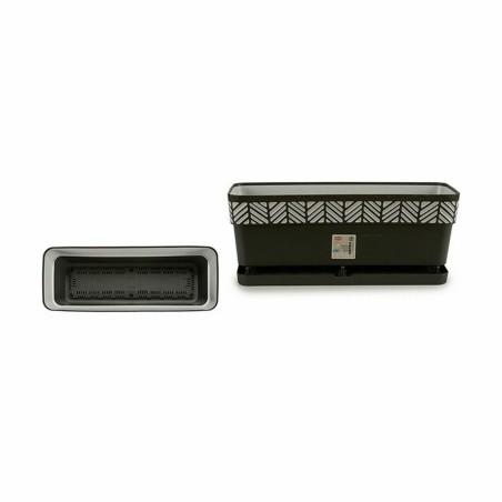 Vaso rettangolare da Balcone Stefanplast Orfeo Antracite Plastica 18 x 17 x 49,5 cm (12 Unità)