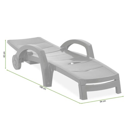 Lettino Shaf Ocean Antracite 100 x 74 x 42 cm