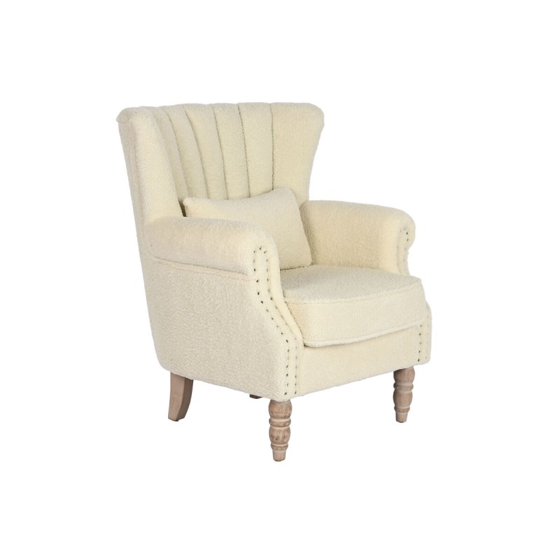 Poltrona Home ESPRIT Bianco Naturale Legno d'albero della gomma 73 X 65 X 87 cm Poltrona Home ESPRIT Bianco Naturale Legno d'albero della gomma 73 X 65 X 87 cm