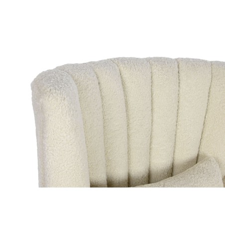 Poltrona Home ESPRIT Bianco Naturale Legno d'albero della gomma 73 X 65 X 87 cm