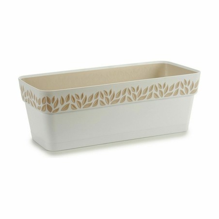 Vaso rettangolare da Balcone Stefanplast Cloe Bianco Plastica 49,5 x 17 x 19 cm (12 Unità)