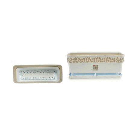 Vaso rettangolare da Balcone Stefanplast Cloe Bianco Plastica 49,5 x 17 x 19 cm (12 Unità)