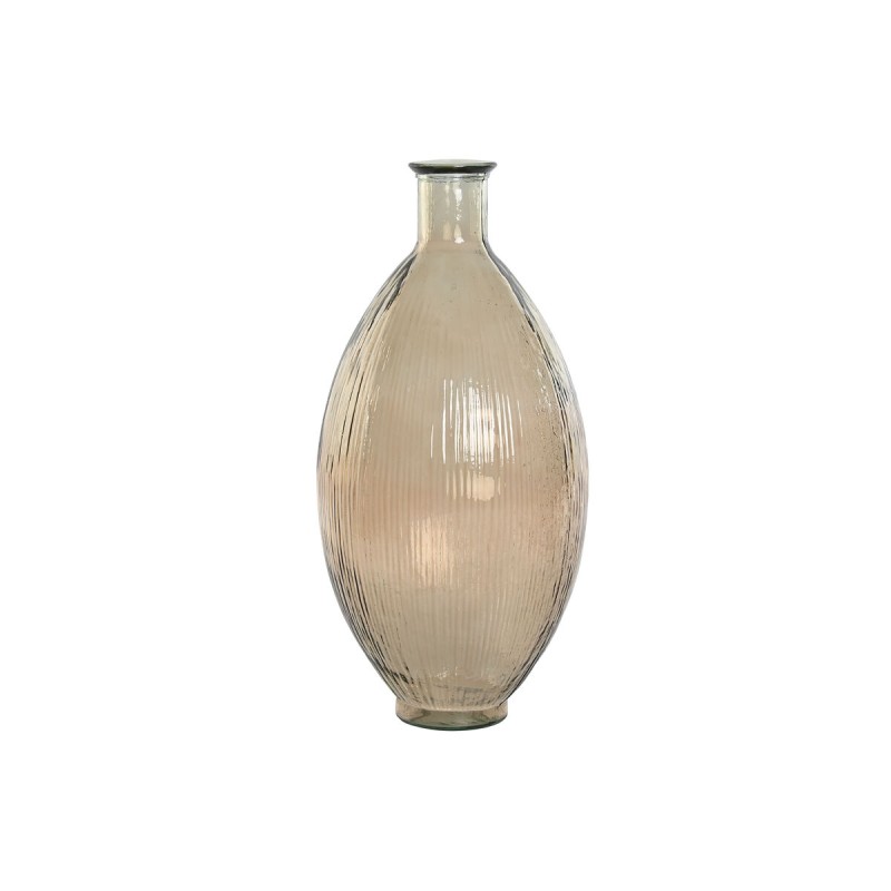 Vaso Home ESPRIT Taupé Vetro riciclato 30 x 30 x 59 cm Vaso Home ESPRIT Taupé Vetro riciclato 30 x 30 x 59 cm