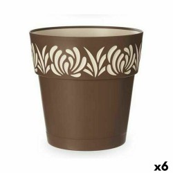 Vaso Autoirrigante Stefanplast Gaia Marrone Plastica 29 x 29 x 29 cm (6 Unità)