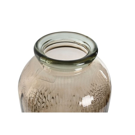 Vaso Home ESPRIT Taupé Vetro riciclato 30 x 30 x 72 cm