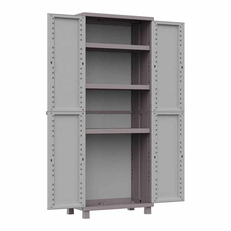 Armadio per Scope Terry Jrattan 369 Grigio 68 x 37,5 x 170 cm Plastica 3 Mensole Armadio per Scope Terry Jrattan 369 Grigio 68 x 37,5 x 170 cm Plastica 3 Mensole