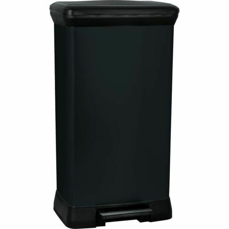 Secchio della spazzatura Curver Nero 50 L Metallo Plastica Secchio della spazzatura Curver Nero 50 L Metallo Plastica