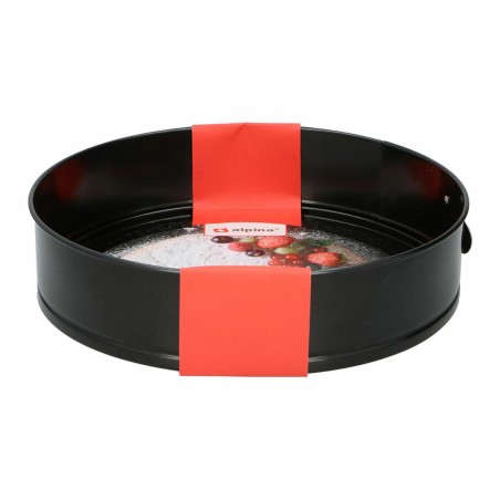 Stampo per Torte Alpina Antiscivolo Rotondo Nero Acciaio Ø 28 x 6,7 cm