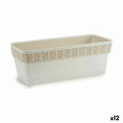 Vaso rettangolare da Balcone Stefanplast Orfeo Bianco Plastica 18,5 x 17 x 49,3 cm (12 Unità)