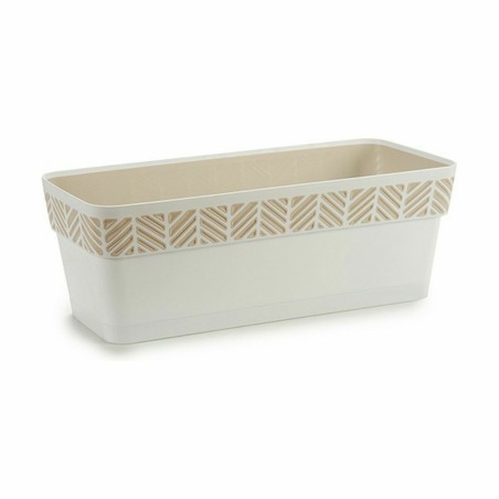 Vaso rettangolare da Balcone Stefanplast Orfeo Bianco Plastica 18,5 x 17 x 49,3 cm (12 Unità)