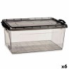 Scatola portaoggetti con coperchio Kipit TP547-2 Antracite Plastica 22 L (6 Unità)