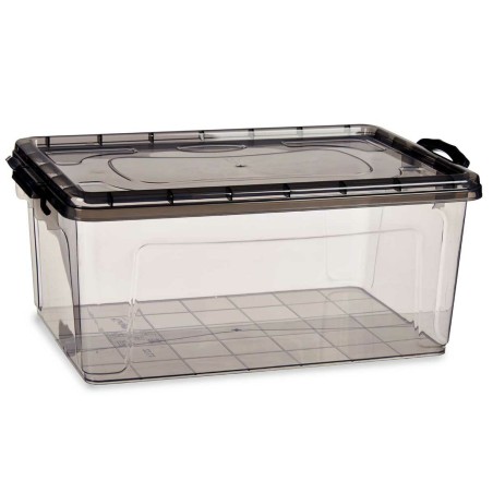 Scatola portaoggetti con coperchio Kipit TP547-2 Antracite Plastica 22 L (6 Unità)