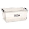Scatola portaoggetti con coperchio Trasparente Plastica 22 L 32 x 20,5 x 50 cm (6 Unità)