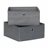 Scatole per conservare Mondex Grigio 28 x 28 x 13 cm (2 Unità)