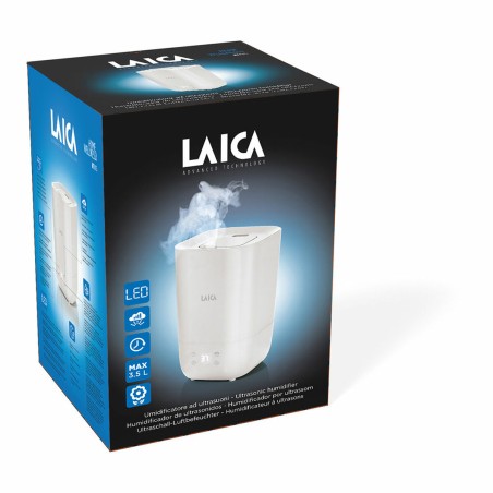 Umidificatore a Ultrasuoni Diffusore di Aromi con LED LAICA 25 W 3,3 L Bianco