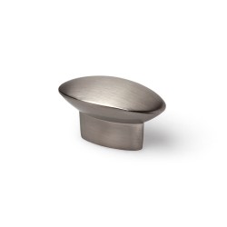 Pomo Rei 743 Metallo 41 x 19 mm Raso nichel 4 Pezzi