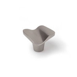 Pomo Rei 749 Metallo 32 x 31 mm Raso nichel 4 Pezzi