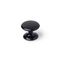 Pomo Rei 756 Nero Metallo Ø 33 x 27 mm 4 Pezzi