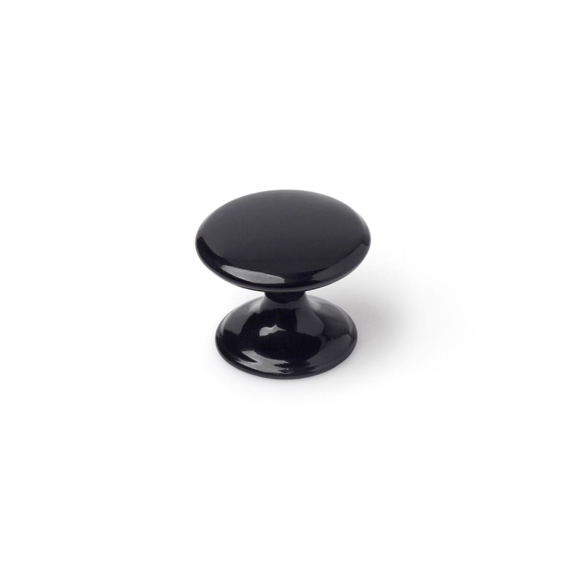 Pomo Rei 756 Nero Metallo Ø 33 x 27 mm 4 Pezzi Pomo Rei 756 Nero Metallo Ø 33 x 27 mm 4 Pezzi