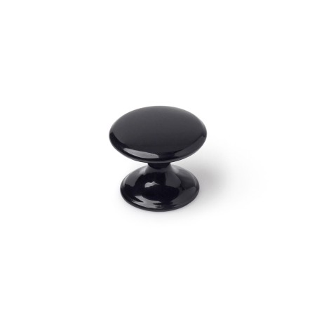 Pomo Rei 756 Nero Metallo Ø 33 x 27 mm 4 Pezzi