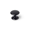 Pomo Rei 756 Nero Metallo Ø 33 x 27 mm 4 Pezzi