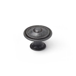 Pomo Rei 3110 Argentato Metallo Consumato Ø 35 x 26 mm 4 Pezzi