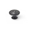 Pomo Rei 3110 Argentato Metallo Consumato Ø 35 x 26 mm 4 Pezzi