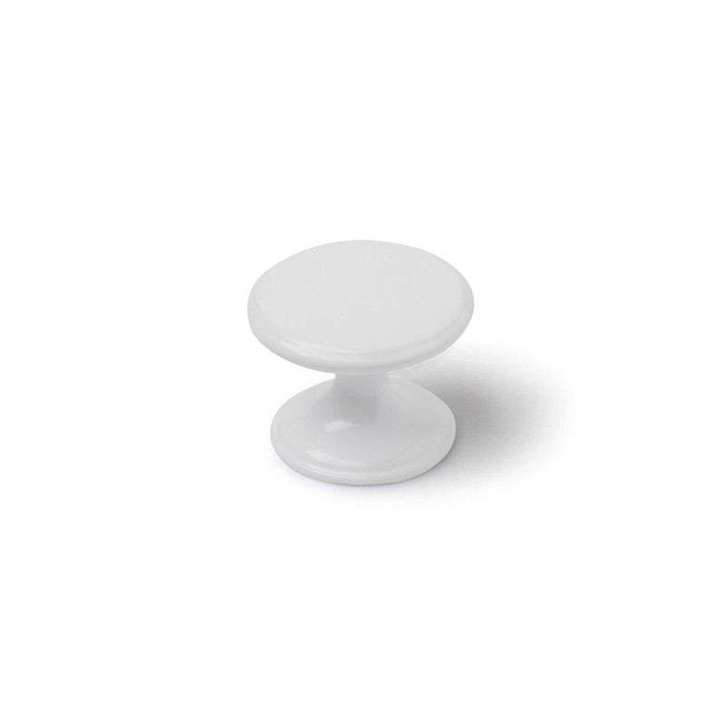Pomo Rei 756 Bianco Metallo Ø 33 x 27 mm 4 Pezzi Pomo Rei 756 Bianco Metallo Ø 33 x 27 mm 4 Pezzi