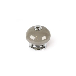 Pomo Rei e517 Grigio Metallo Ø 40 x 36 mm 4 Pezzi