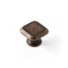Pomo Rei 3120 Dorato Metallo Consumato 30 x 30 mm 4 Pezzi