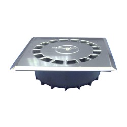 Scarico Tecnoagua T-88 I PVC Acciaio inossidabile 21,6 x 21,6 x 7 cm Ø 11 - 9 cm Verticale