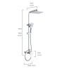 Colonna doccia EDM 01144 Altea ABS Cromato