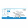 Ventilatore da Soffitto con Luce EDM 33985 Aral Bianco 50 W