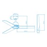 Ventilatore da Soffitto EDM 33986 Java Bianco 60 W Ø 130 cm