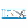Ventilatore da Soffitto con Luce EDM 33804 Egeo Argentato 60 W