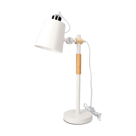 Flexo/Lampada da scrivania EDM 32115 Bianco Legno Metallo 60 W E27 Ø 15 x 54 cm Vintage