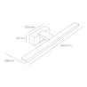 Lampada da Parete EDM 32434 F 12 W 60 x 12,8 x 5,1 cm LED