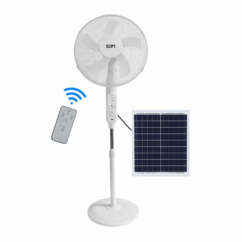 Ventilatore a Piantana EDM 33523 Bianco 25 W Solare Ventilatore a Piantana EDM 33523 Bianco 25 W Solare