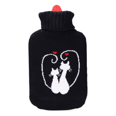 Borsa Acqua Calda EDM 76779 Nero Nero/Bianco Lana 2 L