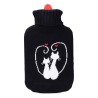 Borsa Acqua Calda EDM 76779 Nero Nero/Bianco Lana 2 L
